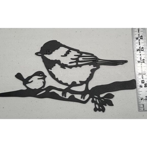 Metal Chickadee Decor Metalbirds Art - Rustic Bird Ornaments Garden Bird Decor - Picture 1 of 2